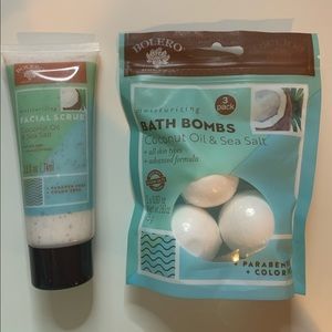 Coconut oil + sea salt wipes and scrub